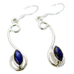 Dayana Blue Gemstone Dangle Earrings for Everyday Glam Lapis Lazuli Blue Dangle