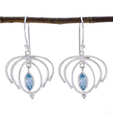 Giulia Blue Gemstone Dangle Earrings for Every Occasion Blue topaz Blue Dangle
