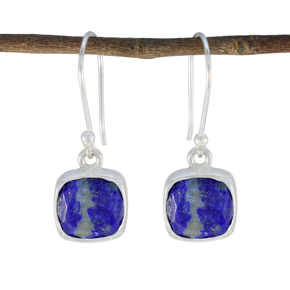 Renata Blue Gemstone Dangle Earrings for Everyday Style Lapis Lazuli Blue Dangle