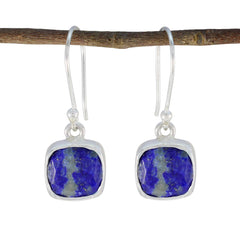 Renata Blue Gemstone Dangle Earrings for Everyday Style Lapis Lazuli Blue Dangle
