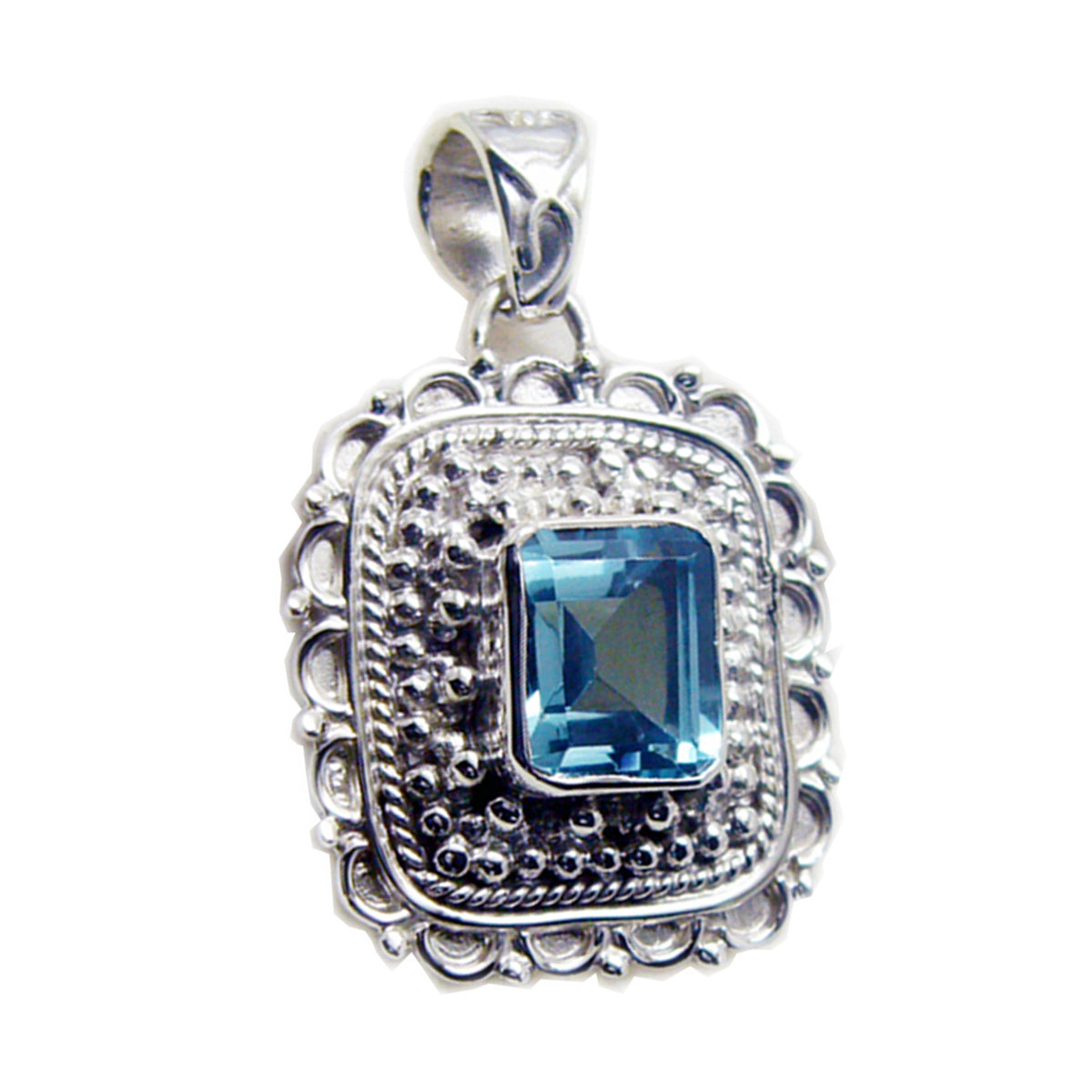 Olivia Blue Gemstone Fashion Jewelry Pendant Blue Topaz Blue Blue