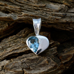 Xiu Blue Gemstone Heart Pendant for Everyday Glam