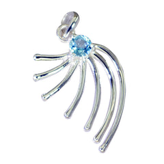 Julia Blue Gemstone Pendant Online - Elegant Silver Design