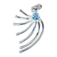 Julia Blue Gemstone Pendant Online - Elegant Silver Design
