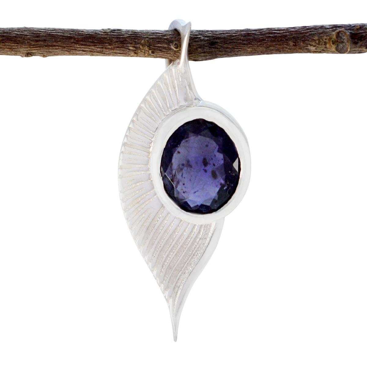 Constanza Blue Gemstone Pendant Online - Elegant Design Iolite Blue Blue