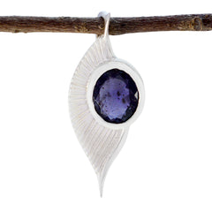 Constanza Blue Gemstone Pendant Online - Elegant Design Iolite Blue Blue