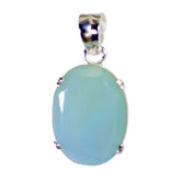Renata Blue Gemstone Pendant for Everyday Glam Blue Chalcedony Blue Blue