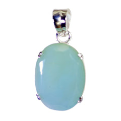 Renata Blue Gemstone Pendant for Everyday Glam Blue Chalcedony Blue Blue