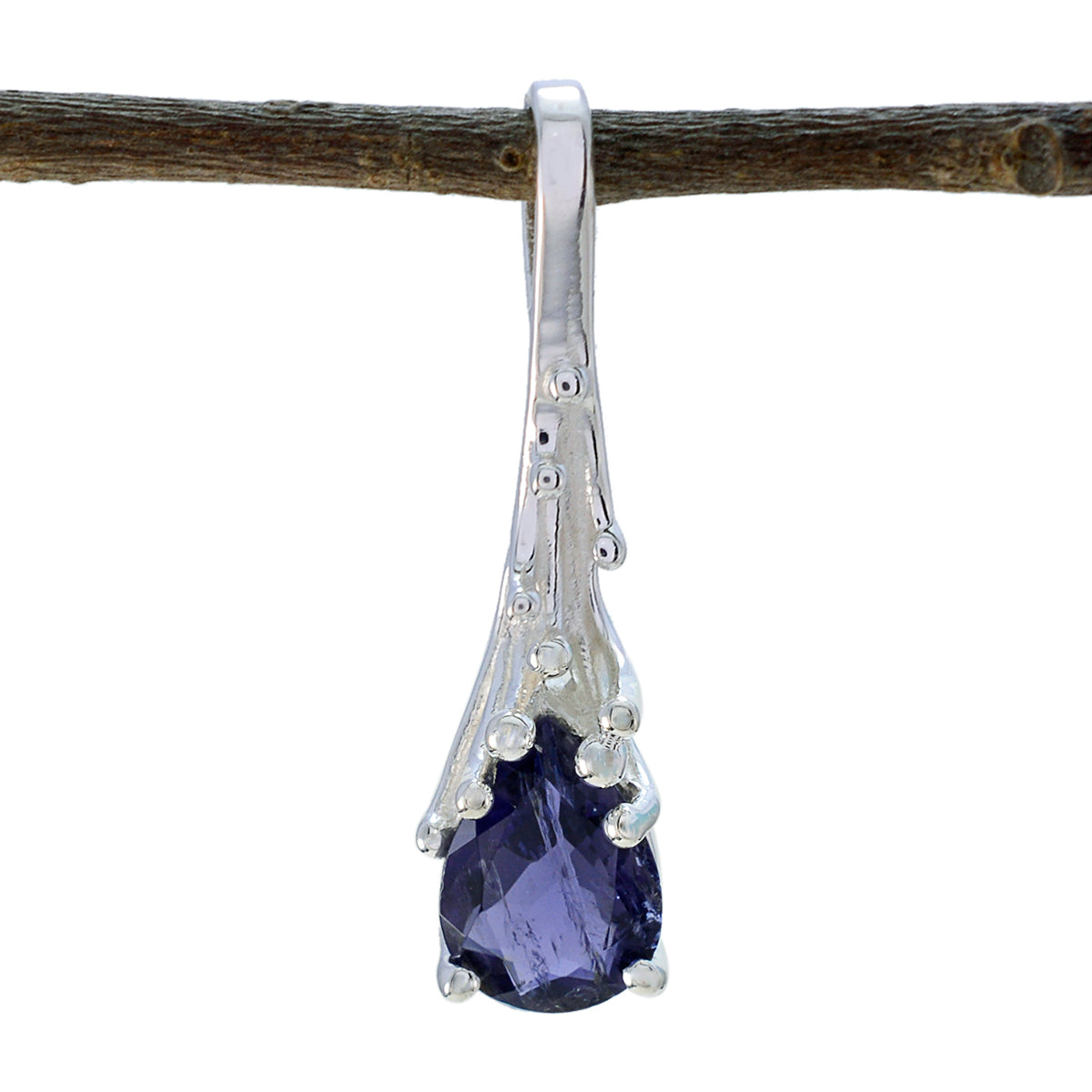 Andrea Blue Gemstone Pendant for Everyday Elegance Iolite Blue Blue