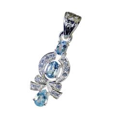 Elegant Natcha Blue Gemstone Pendant for Everyday Glam