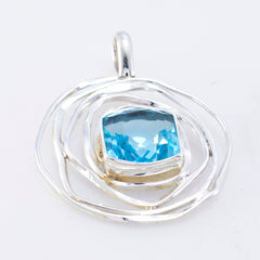 Patricia Blue Gemstone Pendant - Stunning Silver Design