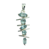 Antonia Blue Gemstone Pendant for Everyday Glam Blue Topaz Blue Blue