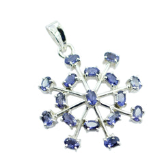 Dayana Blue Gemstone Pendant in Silver Design