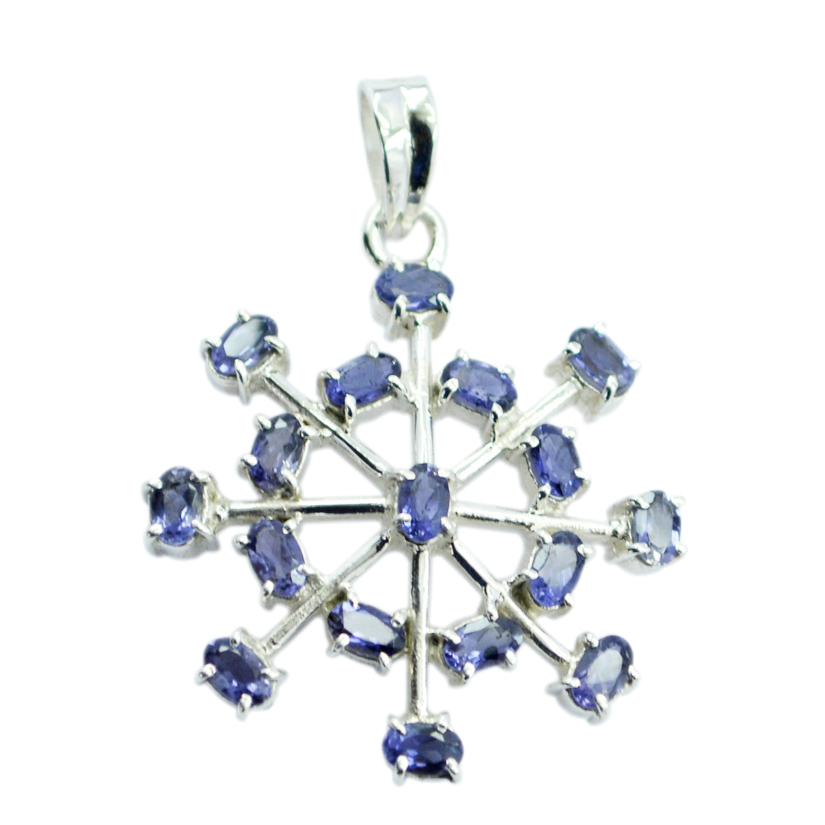 Dayana Blue Gemstone Pendant in Silver Design Iolite Blue Blue