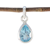 Naomi Blue Gemstone Pendant for Everyday Glam Blue Topaz Blue Blue