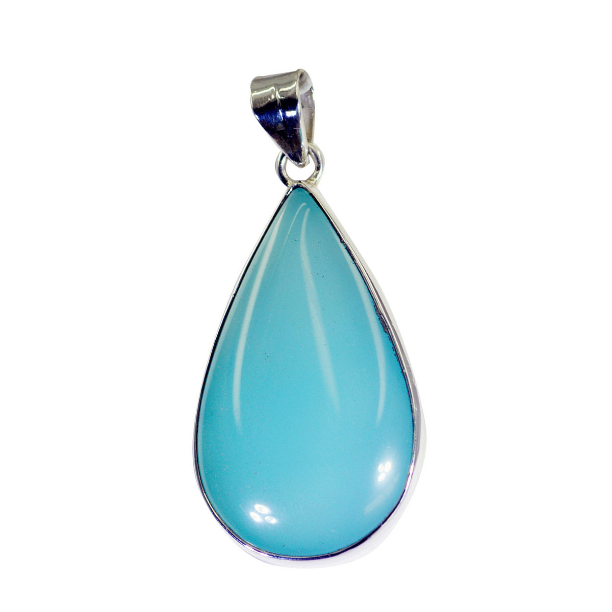 Alejandra Blue Gemstone Pendant for Stylish Looks Blue Chalcedony Blue Blue