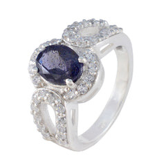 Zazlle Blue Halo Ring with Elegant Gemstone Design