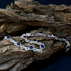Isabella Blue Link Bracelet with Gemstone Accents