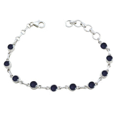 Isabella Blue Link Bracelet with Gemstone Accents Iolite Blue