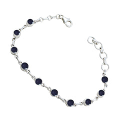 Isabella Blue Link Bracelet with Gemstone Accents