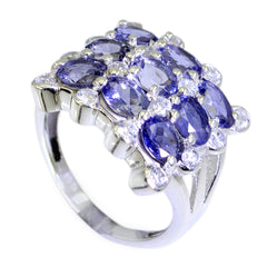 Aisha Sophisticated Blue Navratna Ring
