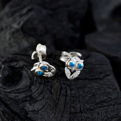 Giulia Blue Owl Stud Earrings for Everyday Glam