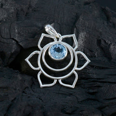 Hanna Blue Pendant Necklace with Gemstone Charm