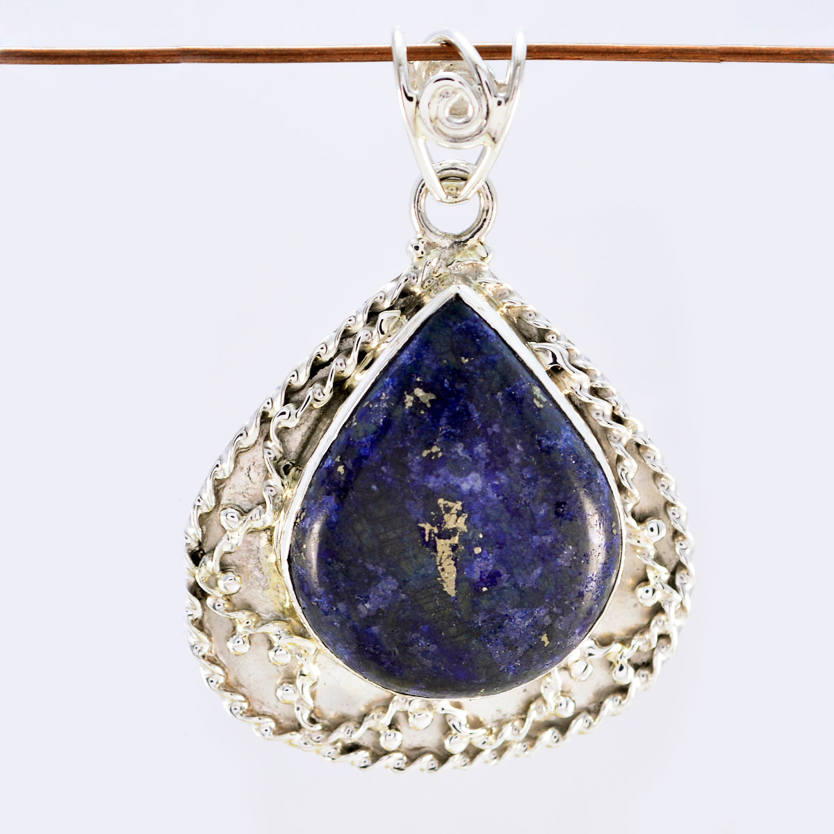 Joaquina Blue Rope-Wire Jewelry Pendant - Elegant Design Lapis Lazuli Blue Blue