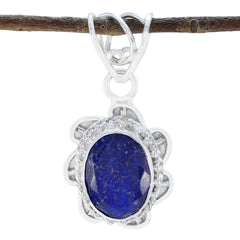 Julieta Blue Rope-Wire Pendant for Everyday Glam Indian Blue Sapphire Blue Blue