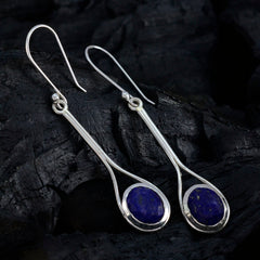 Teresa Blue Solitaire Dangle Earrings for Glam Style