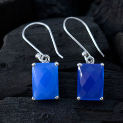 Ivana Blue Solitaire Dangle Earrings for Chic Style