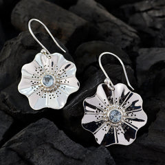 Abigail Blue Solitaire Dangle Earrings for Elegance