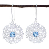 Mathilde Blue Solitaire Dangle Earrings for Every Occasion Blue topaz Blue Dangle