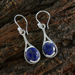Charlotte Blue Solitaire Dangle Earrings for Glam Style