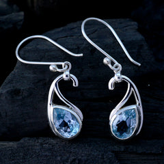 Teresa Blue Solitaire Dangle Earrings for Chic Style