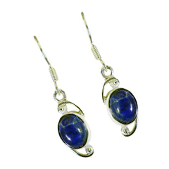 Ji-eun Blue Solitaire Dangle Earrings for Everyday Glam