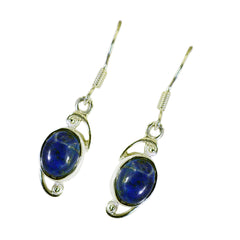 Ji-eun Blue Solitaire Dangle Earrings for Everyday Glam