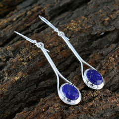 Teresa Blue Solitaire Dangle Earrings for Glam Style