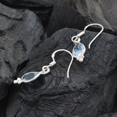 Autumn Blue Solitaire Dangle Earrings for Stylish Looks
