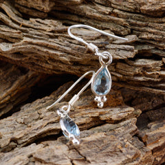 Autumn Blue Solitaire Dangle Earrings for Stylish Looks