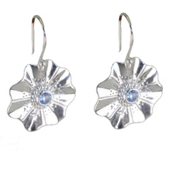 Abigail Blue Solitaire Dangle Earrings for Elegance