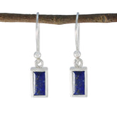 Lucy Blue Solitaire Dangle Earrings for Everyday Glam Lapis Lazuli Blue Dangle