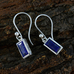 Lucy Blue Solitaire Dangle Earrings for Everyday Glam