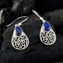 Laura Blue Solitaire Dangle Earrings for Everyday Elegance