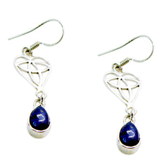 Ivana Blue Solitaire Dangle Earrings for Fashion Lovers