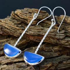 Florencia Blue Solitaire Dangle Earrings - Elegant Design
