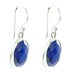 Rebeca Blue Solitaire Dangle Earrings for Glam Look