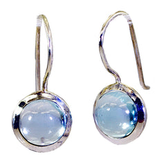 Riley Blue Solitaire Dangle Earrings for Everyday Glam