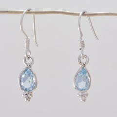 Autumn Blue Solitaire Dangle Earrings for Stylish Looks