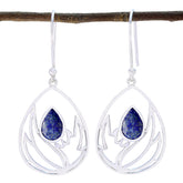 Sofia Blue Solitaire Dangle Earrings for Everyday Glam Lapis Lazuli Blue Dangle